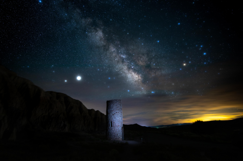 The Cathedral Gorge and the Milky Way